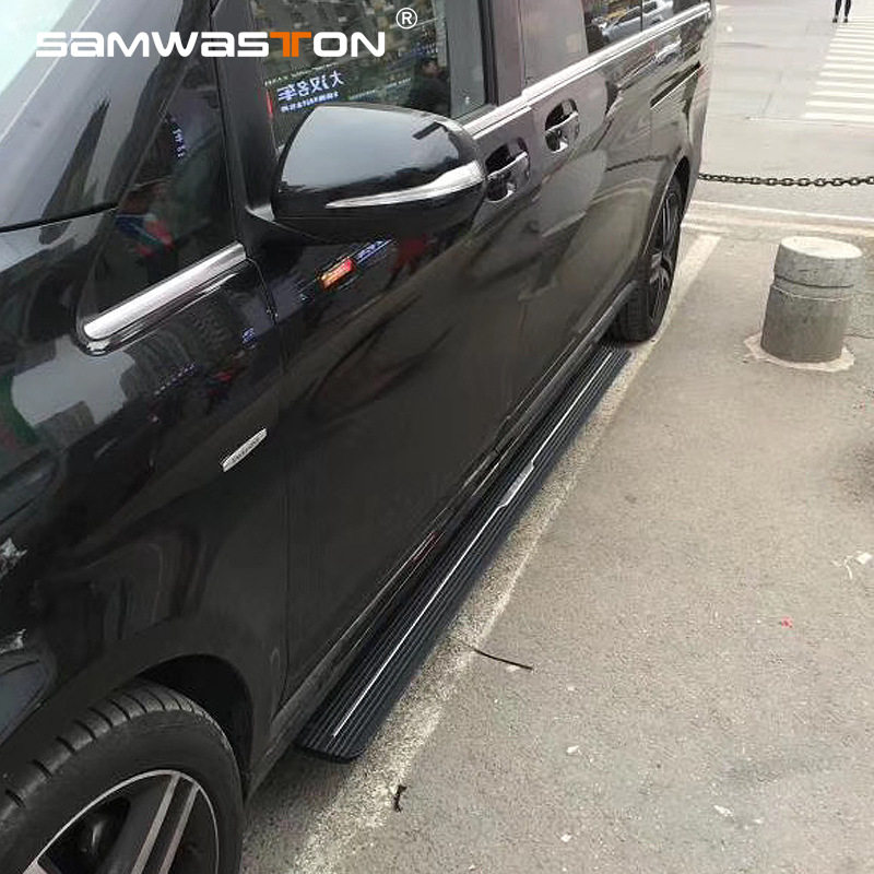 适用于奔驰V260电动踏板自动伸缩智能流光灯外侧脚改装饰加厚配件