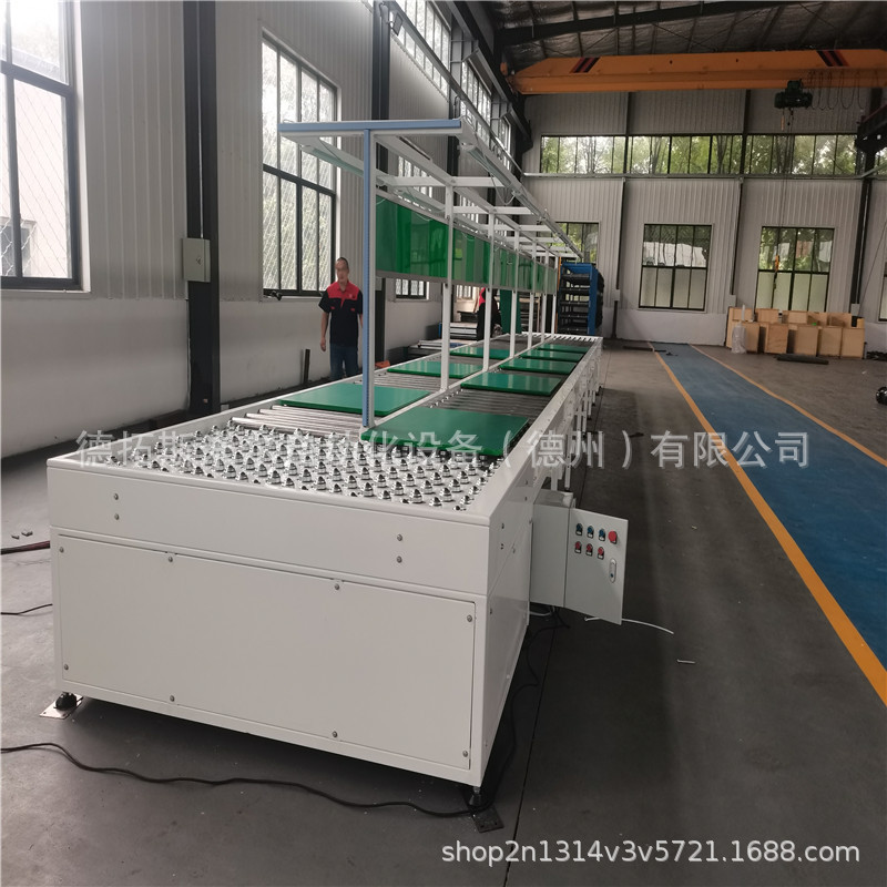 积放式万向球滚筒输送机 带灯架牛眼输送机滚筒输送流水线工作台