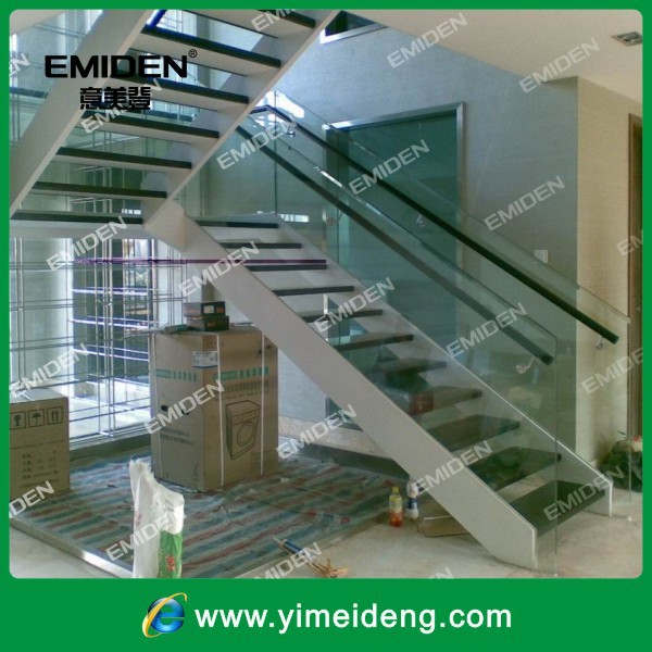 家用复式双梁楼梯/高端钢木楼梯/双龙骨楼梯/家用双梁楼梯/楼梯