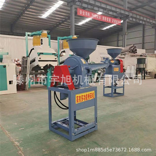 小型粉碎碾米组合机 多功能稻壳去皮大米碾磨抛光设备