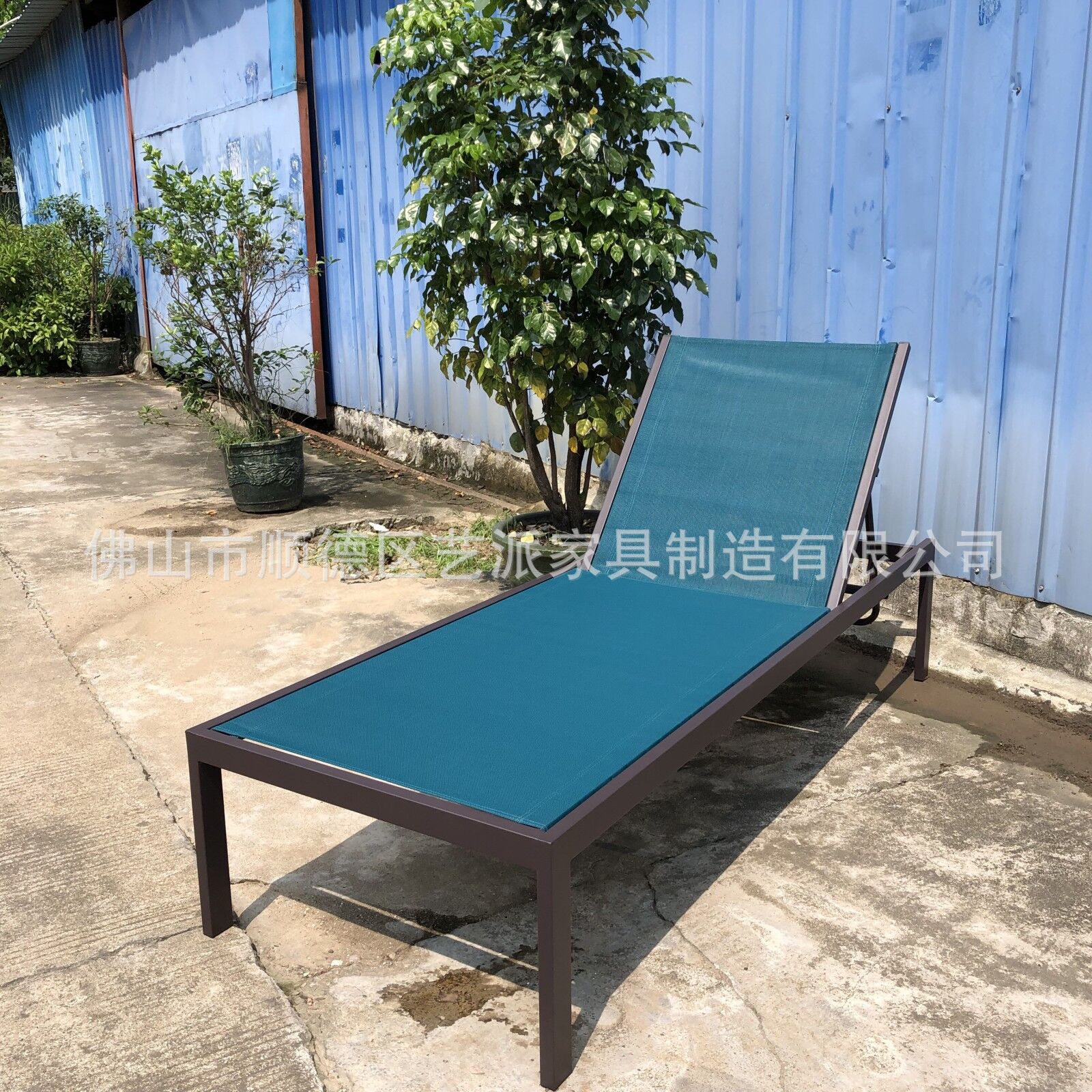 户外l铝合金框架+布躺床椅铝合金露天酒店庭院海边沙滩家具直销
