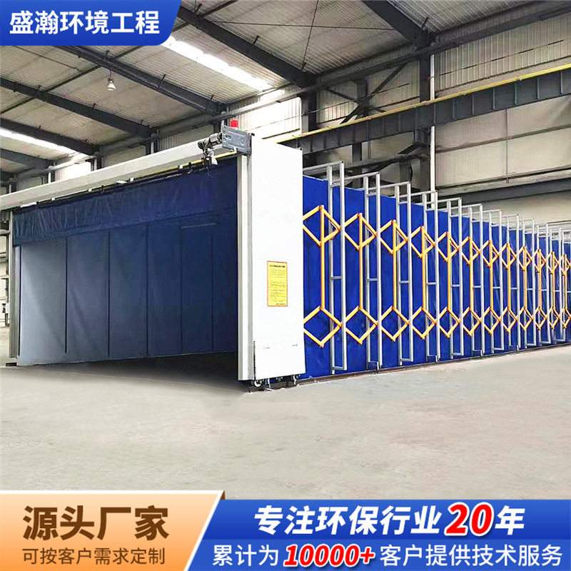 移动式伸缩喷烤漆房无尘环保型轨道晾干打磨房干湿两用移动房干磨