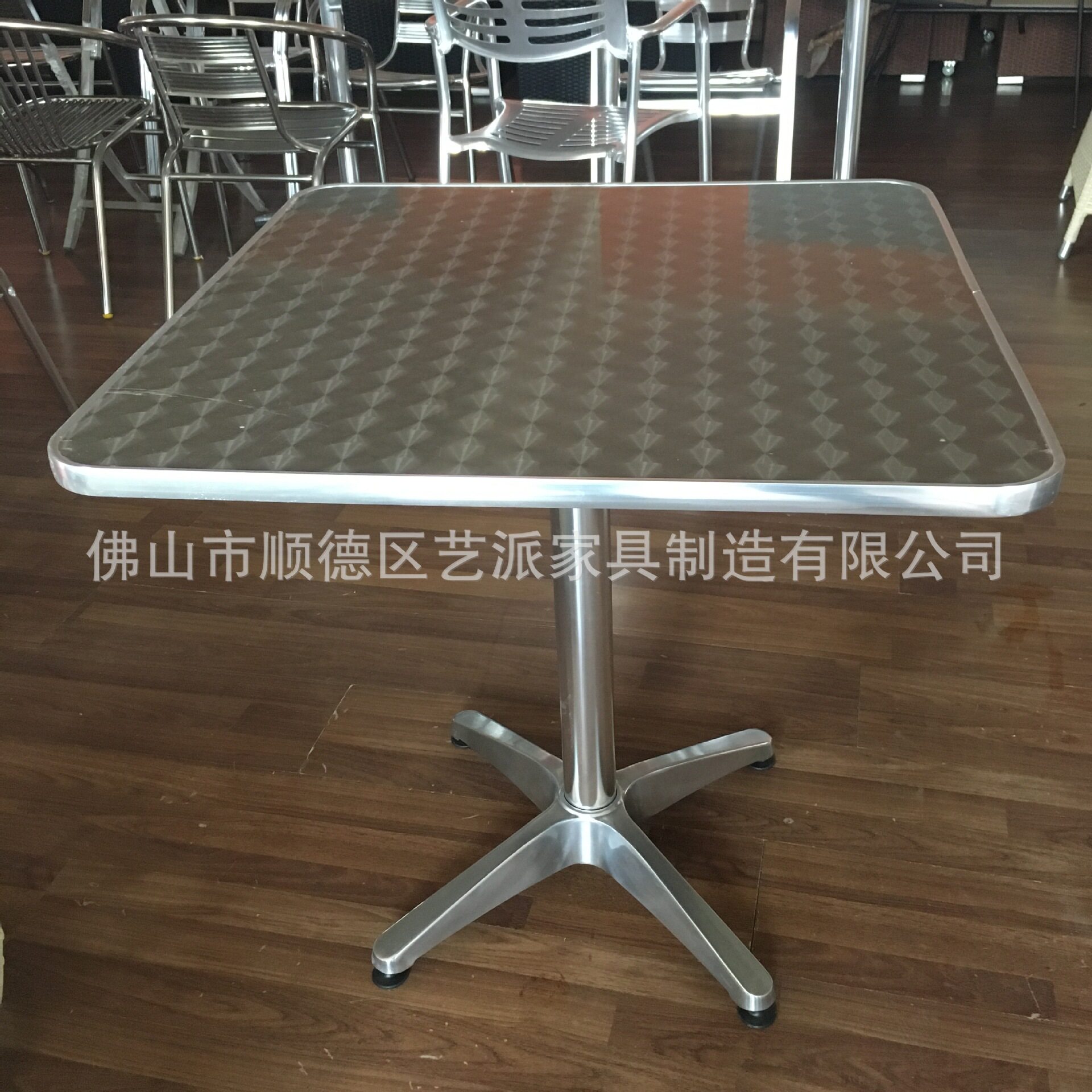 不锈钢圆桌子餐桌椅组合咖啡厅吧台小方桌家用吃饭餐桌直销家具6