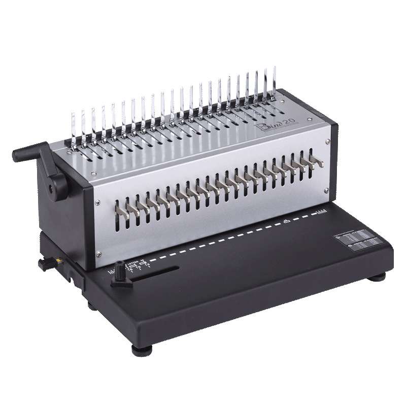 EB-20电动胶圈装订机 全金属带抽刀 21孔 疏式装订机