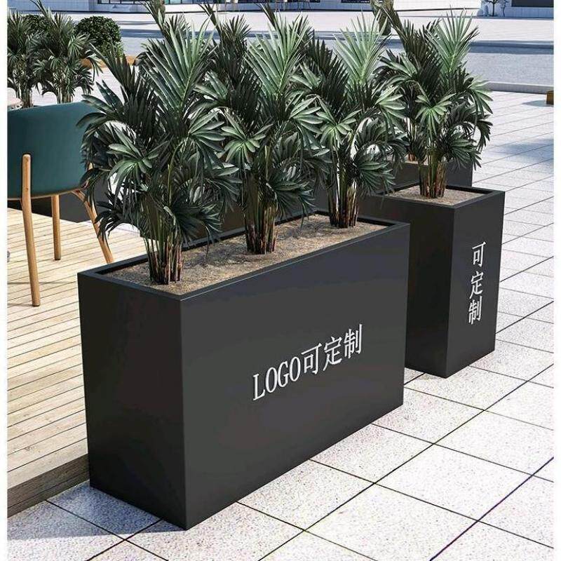 户外不锈钢铁艺镀锌板花箱种植箱室外摆隔断围栏广场庭院花坛花槽