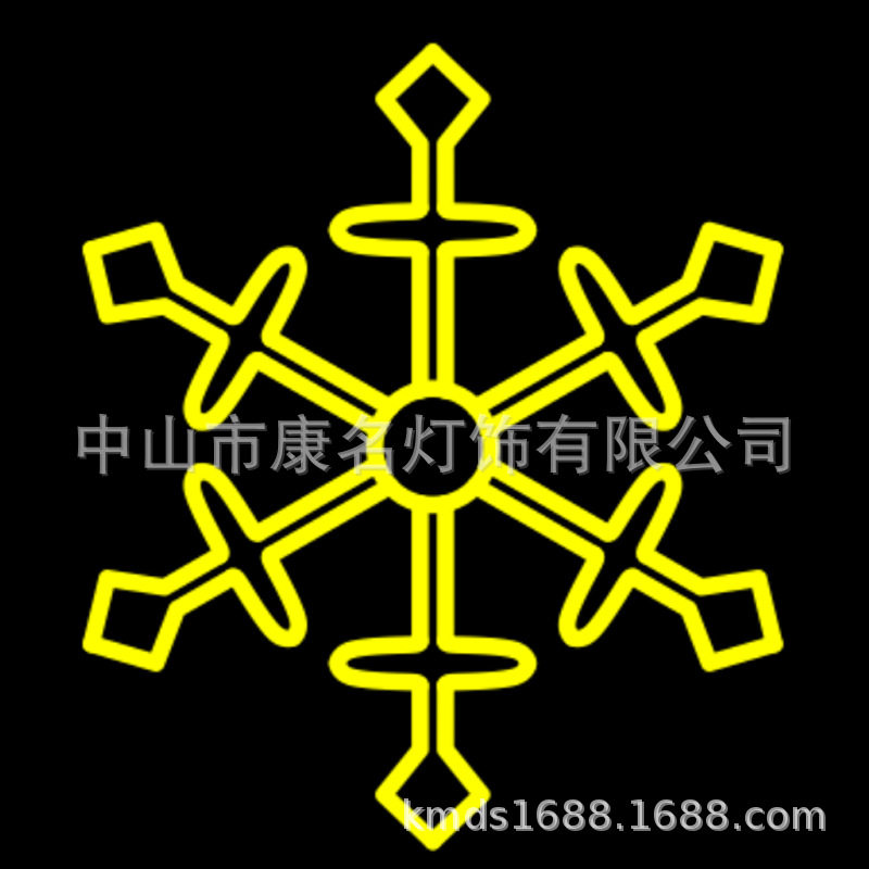 LED雪花灯户外防水铁艺编制灯