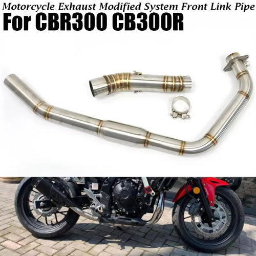 适用摩托车跑车改装本田CBR30CB300R排气管前段不锈钢弯管全段