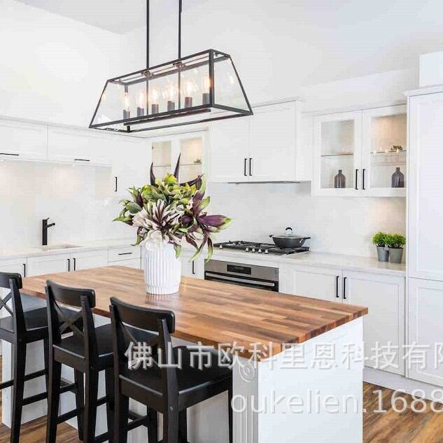 北欧简约人造石餐台国产亚克力Corian可丽耐板台面造型多变餐桌