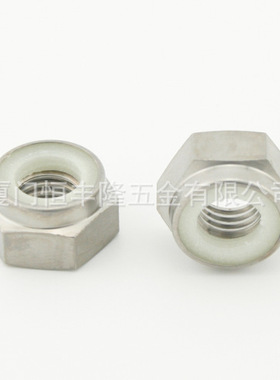 钛合金TC4/Gr5六角尼龙紧锁螺母防松螺母DIN985航天航空游艇专用
