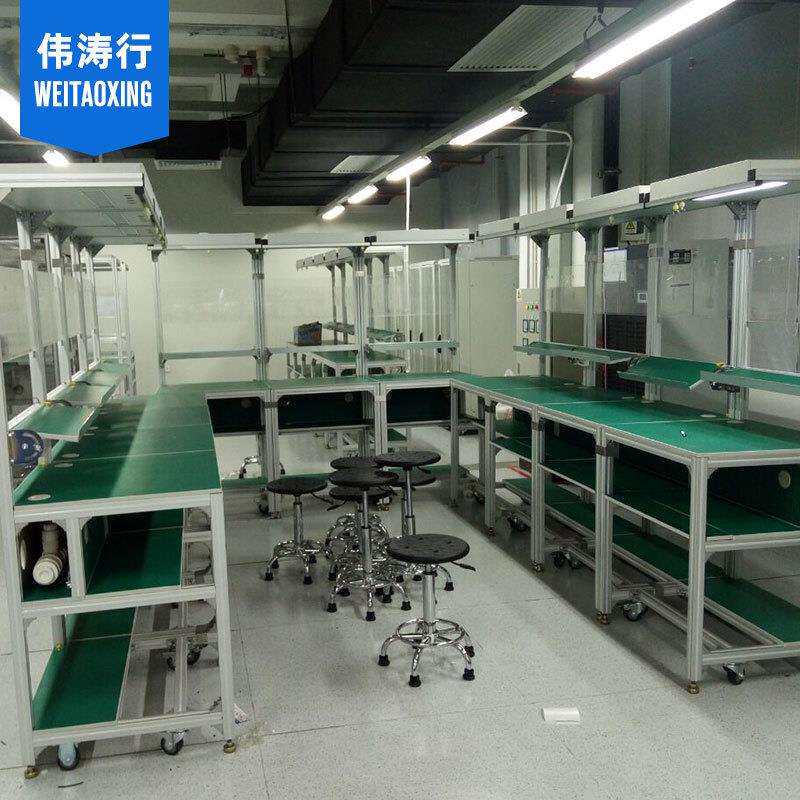 环形流水线工作台线棒U型生产线操作台精益环绕车间工作桌