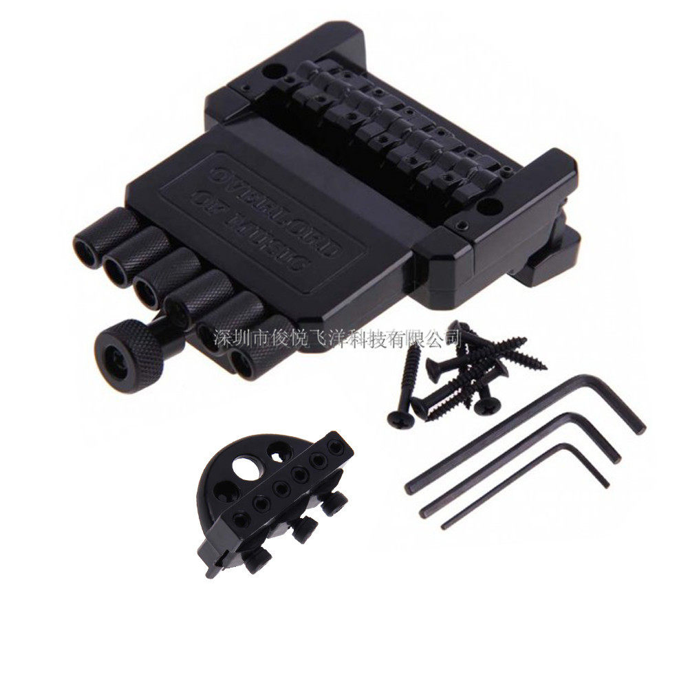 工厂批发 无头吉他琴桥 拉弦板 电吉他无 弦桥下驹 黑色