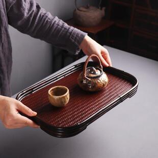 紫竹原竹席面托盘竹制品茶具收纳托盘精品茶具直销竹制品茶具