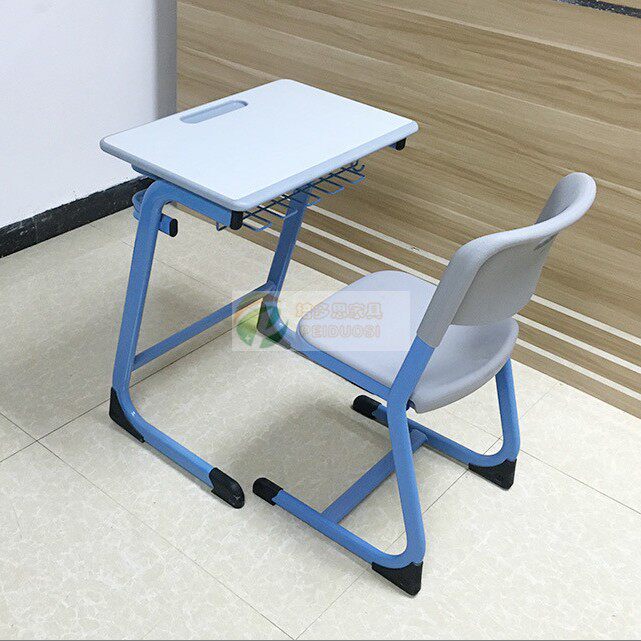 塑钢学生课桌椅中小学高中固定课桌椅单人课桌椅学校辅导班课桌椅