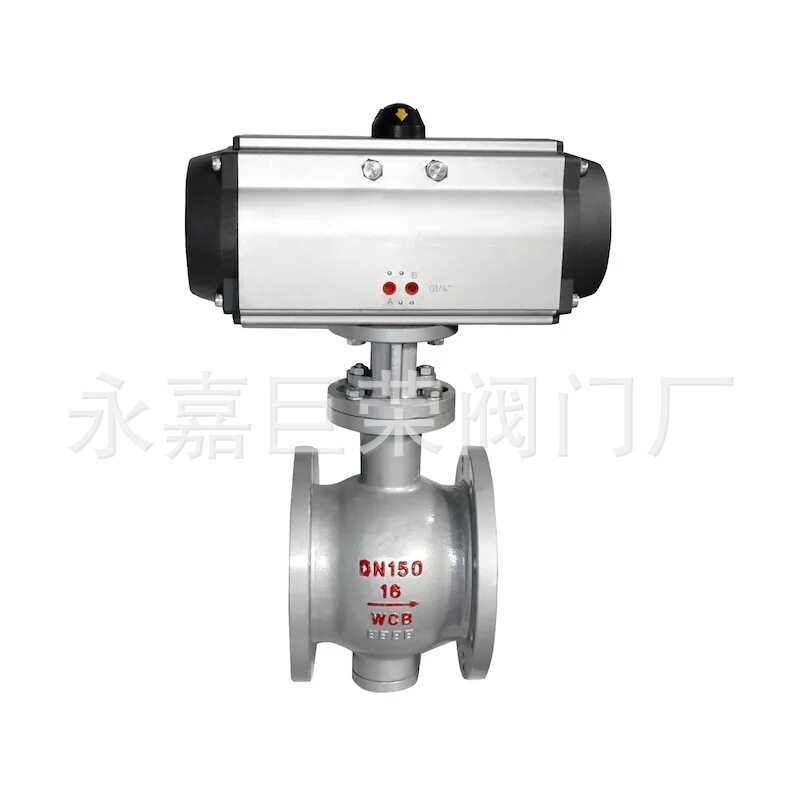 Q647F-16P不锈钢气动软密封固定式法兰球阀双作用气动球阀