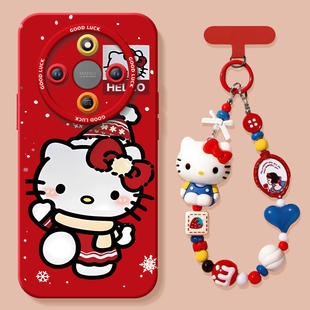 雪花凯蒂适用荣耀x70手机壳x60套2026马年x70i新款 gt过年i红色por x50防摔x40华为x30硅胶honor外壳pro新年款