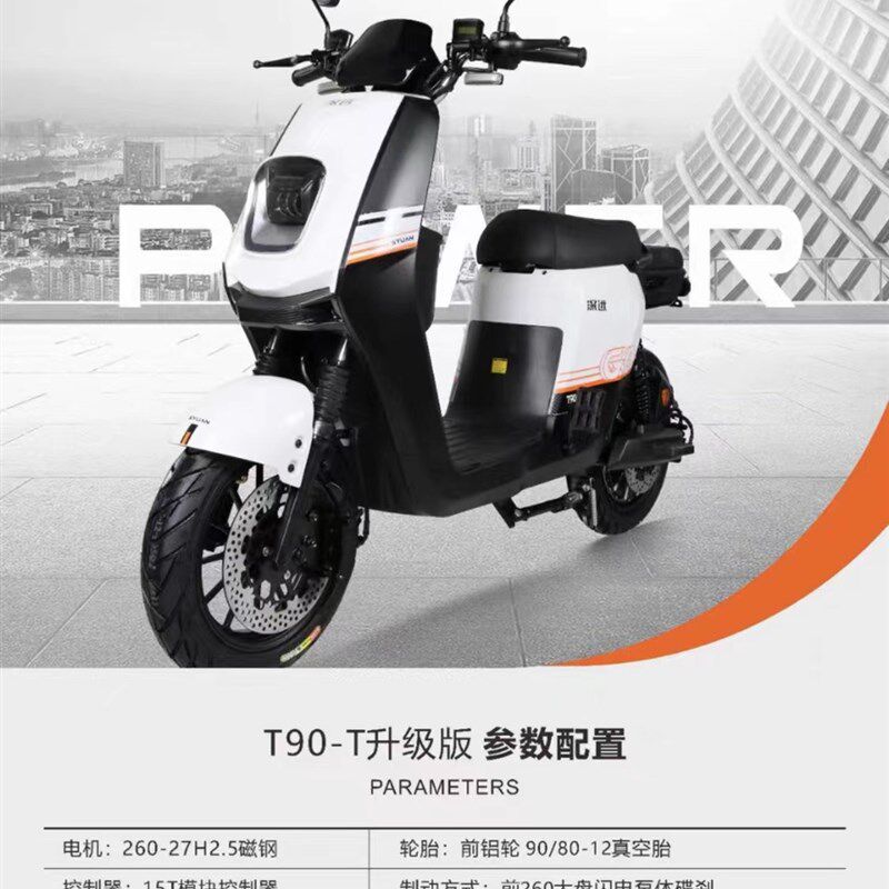深远T90三代动力版新国标电动自行车锂电池高速代步长跑王