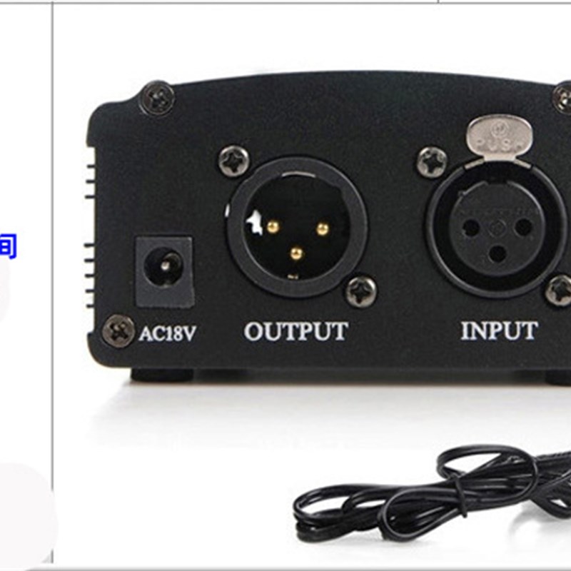 48V幻象电源电容麦克风无噪声大振膜话筒幻想电源供电器话放通用