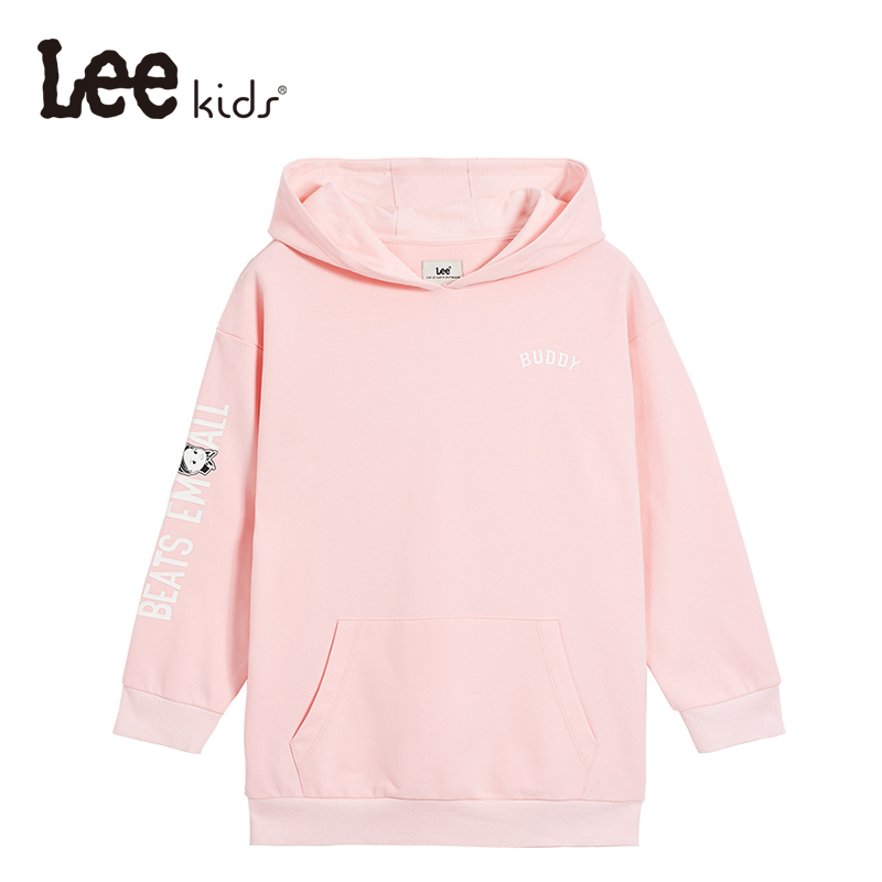 Lee Kids儿童卫衣秋冬时尚长袖女童运动宽松连帽中大童上衣