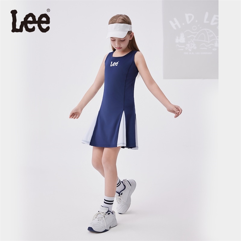 Lee Kids儿童连衣裙短裤2件套夏季女童运动裙子中大童休闲百搭