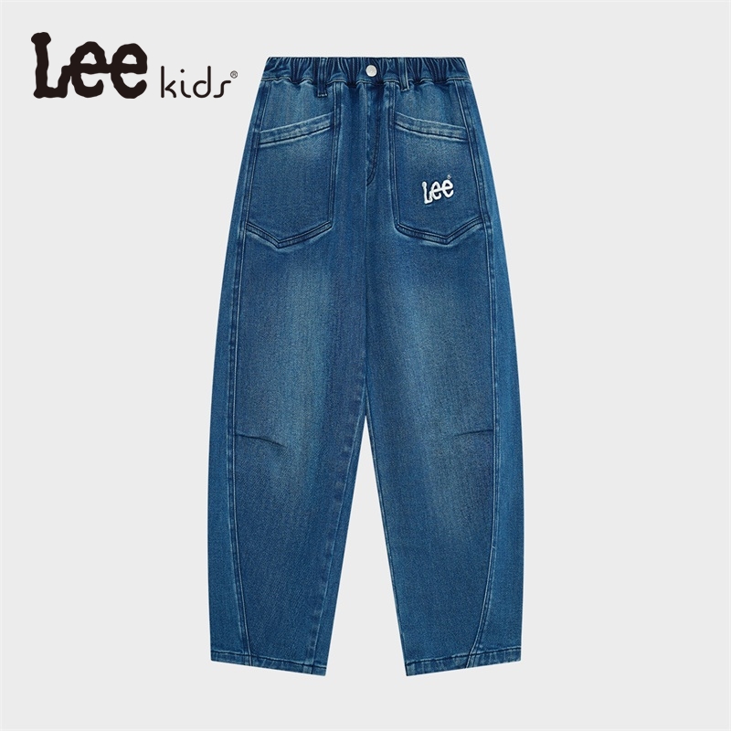 Lee Kids2025新款男女同款舒适潮流休闲牛仔长裤可水洗