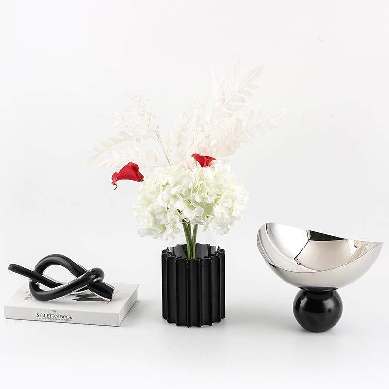 简约几何花器摆件电视柜茶几玄关客厅家居果盘花瓶搭配组合装饰品