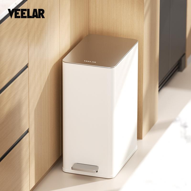 VEELAR厨房专用垃圾桶家用卫生间厕所带盖简约高颜值窄缝夹缝大号