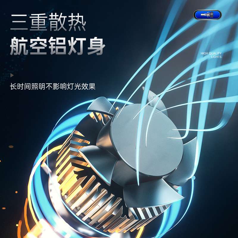 跨境 汽车led大灯12V 24V车灯泡超亮H1H7H49012聚光灯