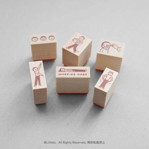 j8现货tle多个lu形象生动it尺寸小人物情绪表达手帐印章L玛瑙其g3