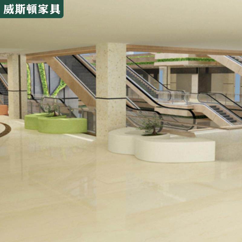 威斯顿户外公园创意椅子玻璃钢M型异形坐凳商场美陈时尚休闲座椅