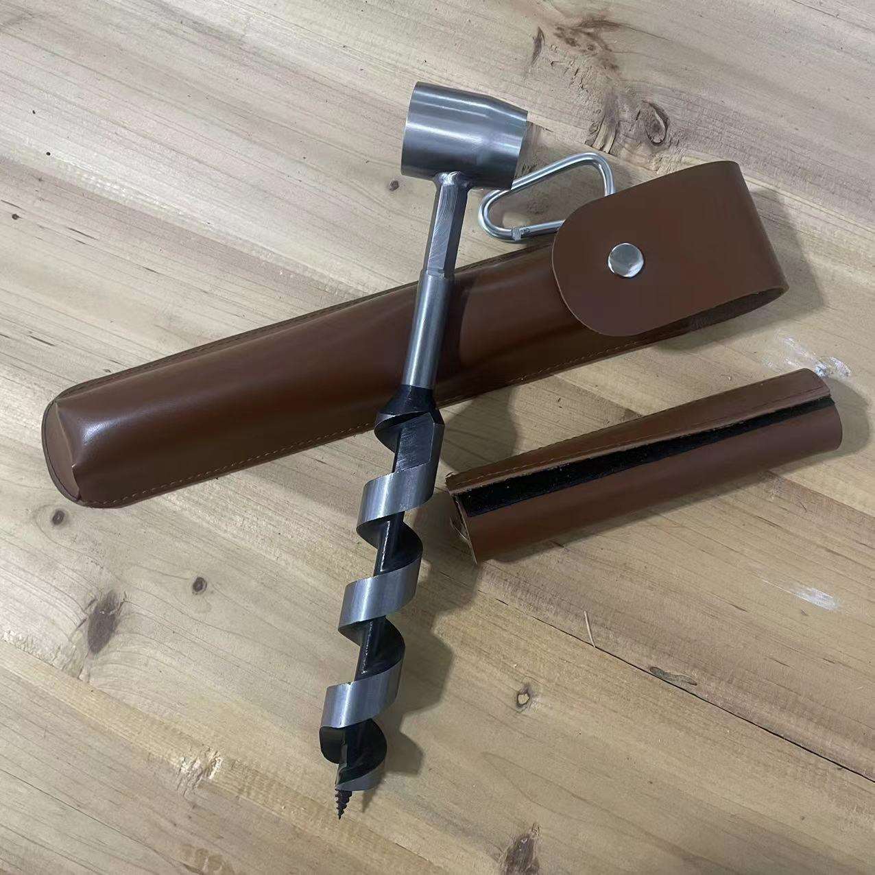 加长款手工支罗钻头户外手工钻头露营野营工具木工手动支罗钻打孔