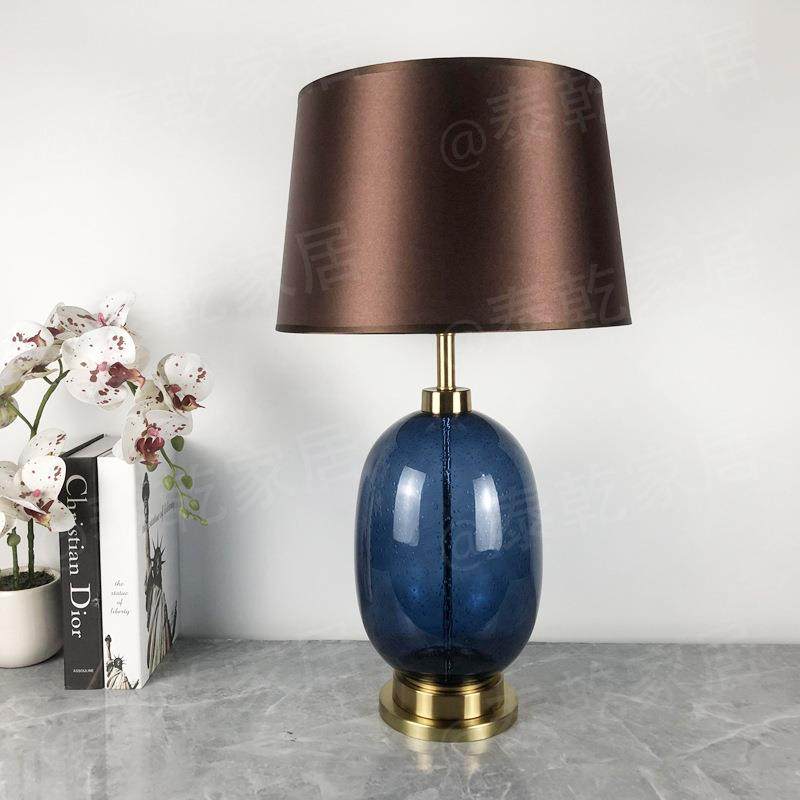 北欧书房卧室床头玻璃台灯轻奢样板房展厅客厅酒店氛围灯装饰台灯,3C数码配件,USB灯,淘宝优惠券,粉丝福利购,淘宝优惠卷