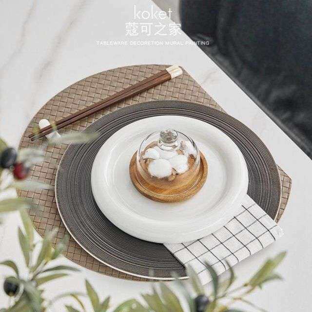 中餐宴会摆台餐具餐点意境菜展厅餐桌摆台餐盘间装饰饭店创意酒席