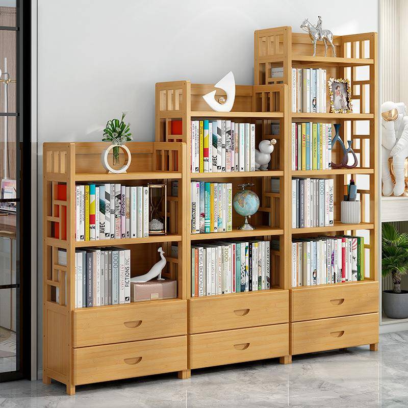 书柜书架置物架简易桌上用学生书柜书架落地实木儿童书架一件起批