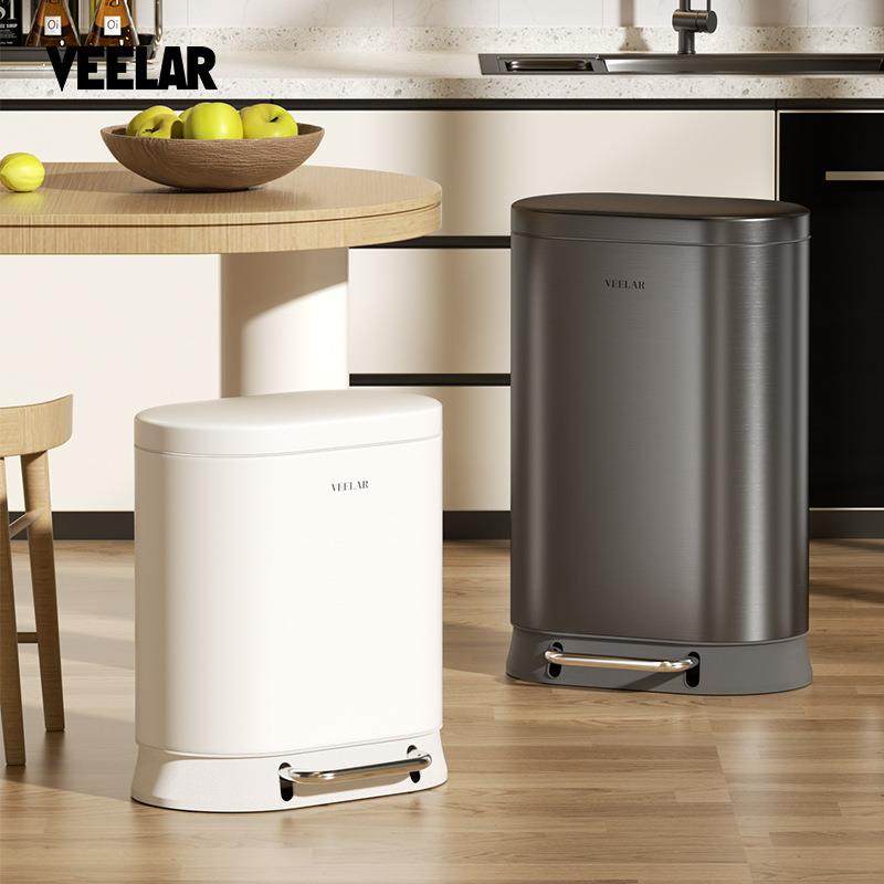 新款大容量厨房岛台专用垃圾桶家用客厅免弯腰高款不锈钢高颜值