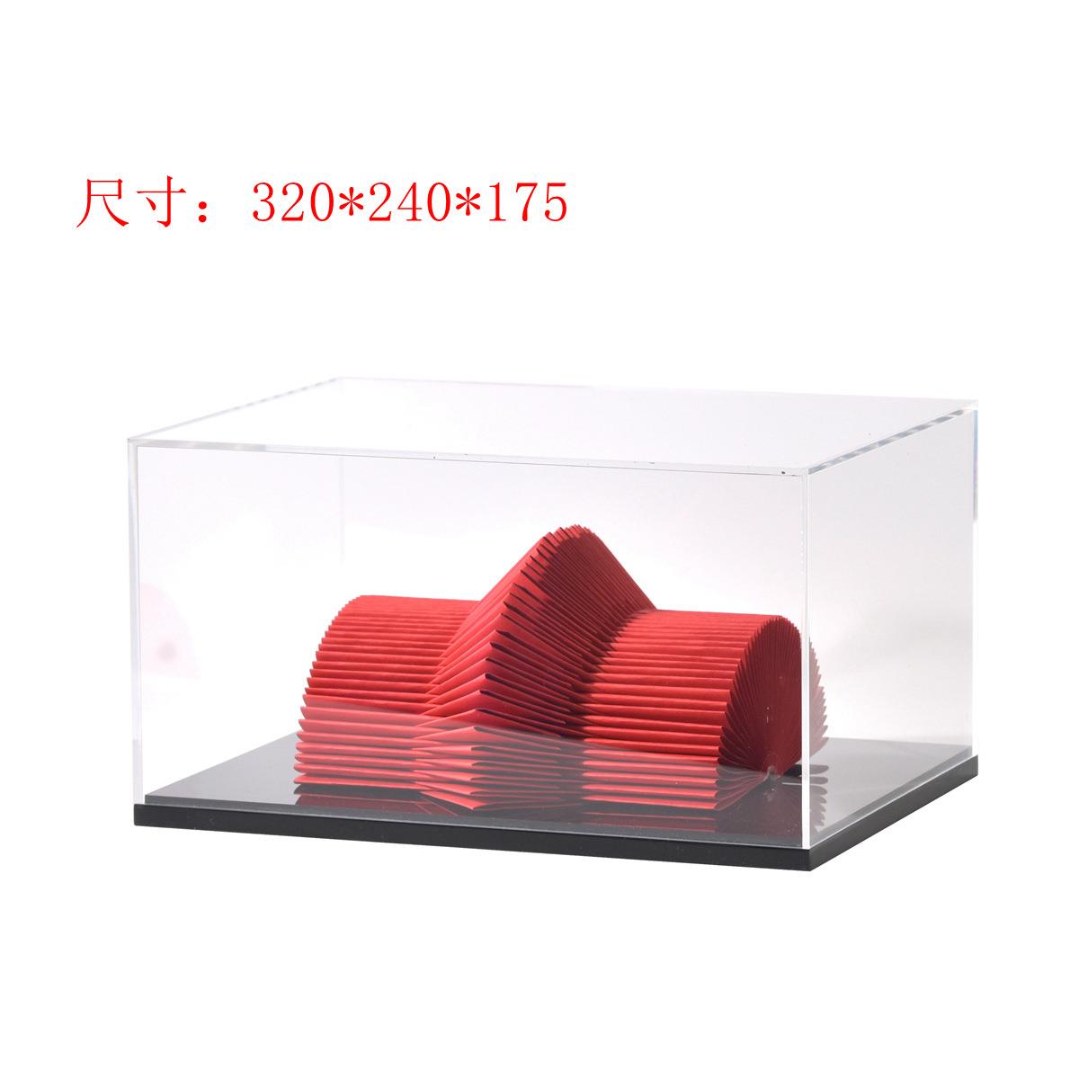 现代新中式折纸亚克力罩纸艺摆件样版房间茶几售楼处隔断展架饰品