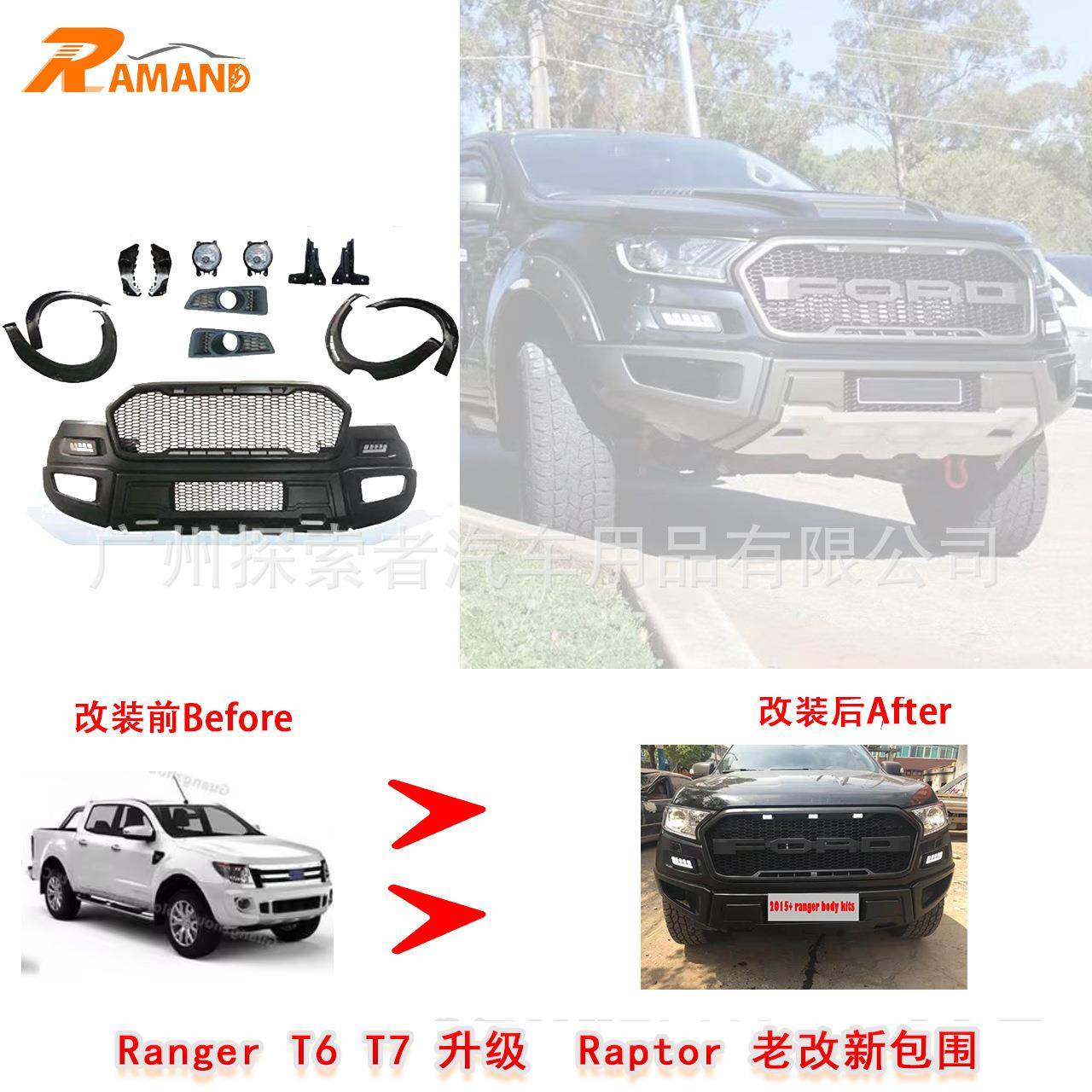 RangerT6T7T8老改新套件，ranger升级raptor小包围