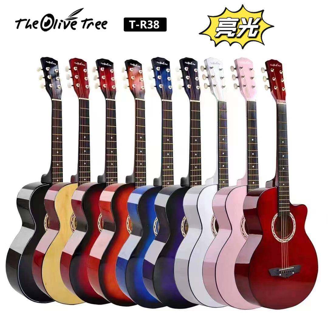 38寸吉他初学者普及入门民谣木吉他练习吉他JITA