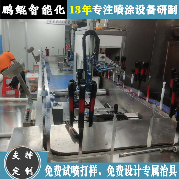 大朗拉发器3轴联动喷漆环形线 烫发器自动喷涂设备 喷油机现机