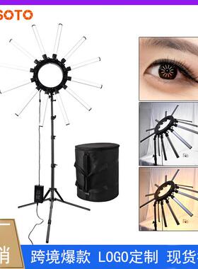 新款便携式LEDSMD摄影灯补光灯十二爪媒体直播灯美颜打光灯