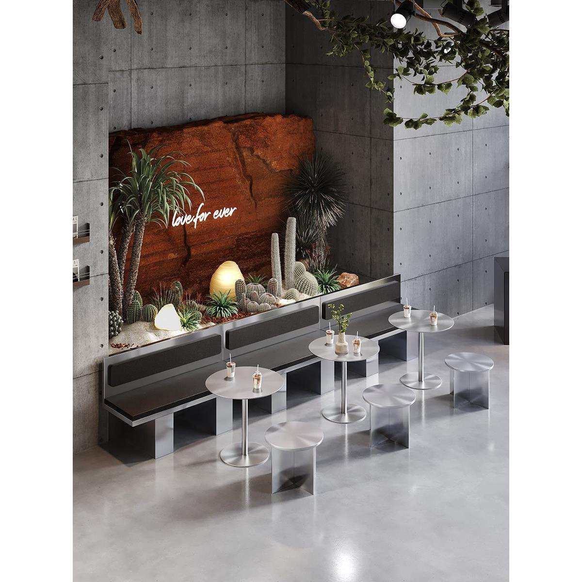 网红工业风卡座沙发咖啡奶茶店无靠背不锈钢长条凳休息洽谈区桌椅,鲜花速递/花卉仿真/绿植园艺,割草机/草坪机,淘宝优惠券,粉丝福利购,淘宝优惠卷