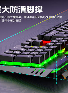 友狼DS600pro有线键盘鼠标套装笔记本电脑台式家用机械手感游戏