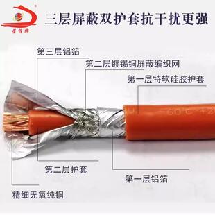 120平方耐高温200度电线 EV汽车特软硅胶高压线EVP屏蔽线25