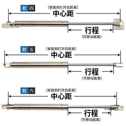 304/316不锈钢气弹簧支撑杆快艇游艇工业机械设备天窗伸缩液压杆