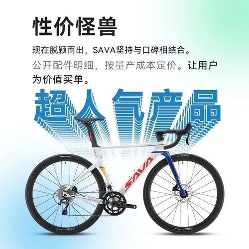 SAVA铝合金公路自行车 EX-7油压碟煞 20速弯把轻量竞赛车