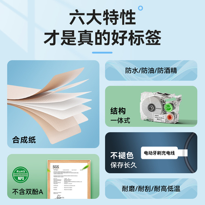 硕方G15/G11/G18/G12系列标签机热缩管标签带线 线号管套管热缩管