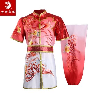 速发武术彩服比赛拳演长表南拳太服服真丝练功服太极拳极