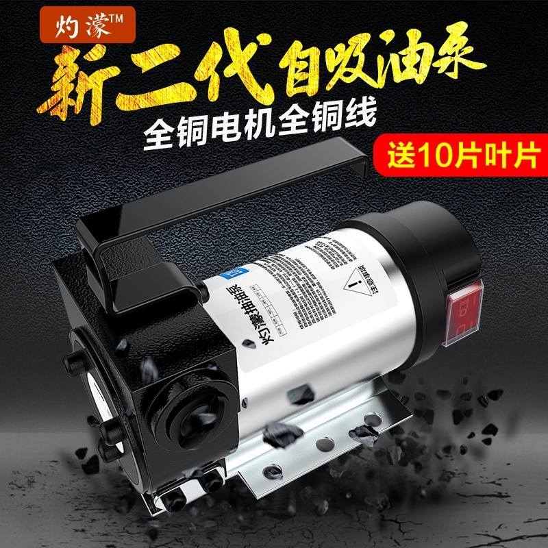 速发机子抽油泵磅电动12v小型油4v伏自吸棒磅直流汽柴油蚌加油电