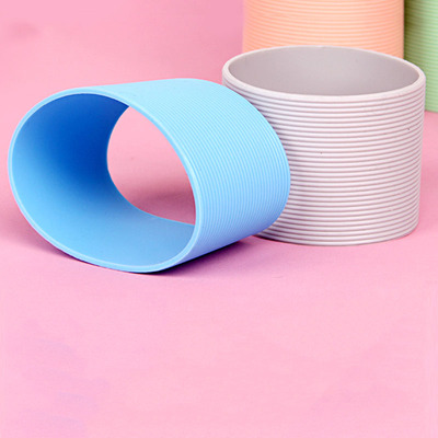 速发硅胶杯套玻璃杯隔热套防滑防筒水杯圈保护套直茶加厚耐热烫杯