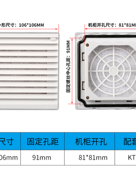 速发ZL-801通风过滤网组801.20机柜风扇百叶窗网罩FB801