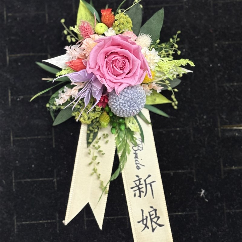 速发婚庆永生花胸花新郎新娘婚礼手腕玫瑰花束领证花束拍照配襟花